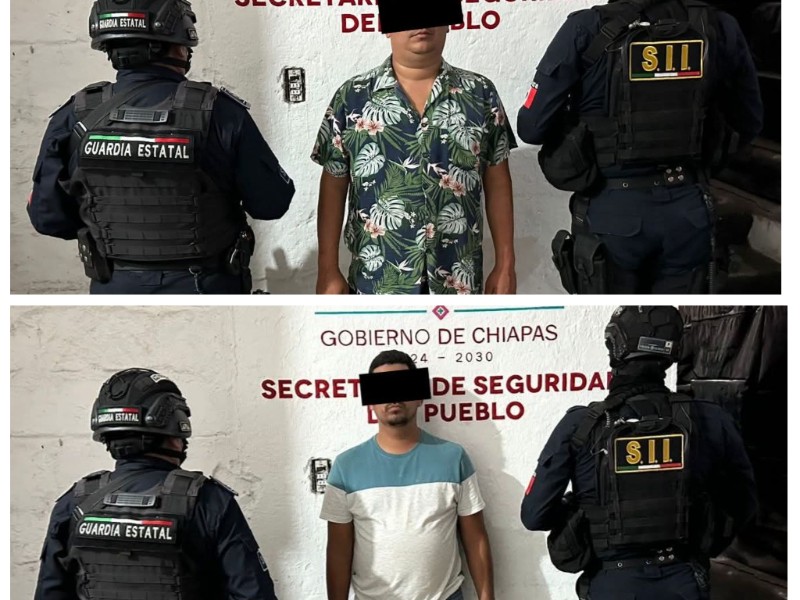 Detienen a dos sujetos por amanezas a una familia en Cintalapa