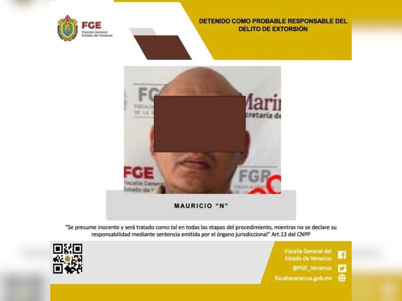 Detienen a extorsionador en flagrancia en Orizaba