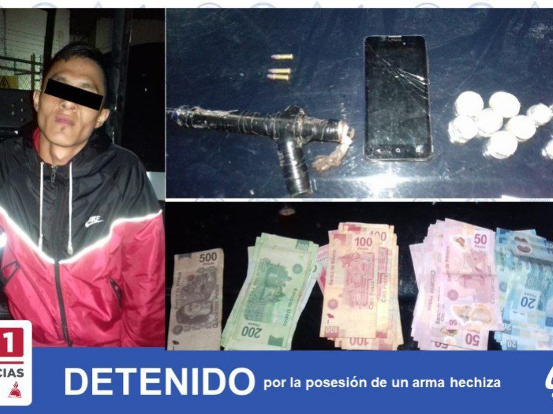 Detienen a hombre con arma hechiza