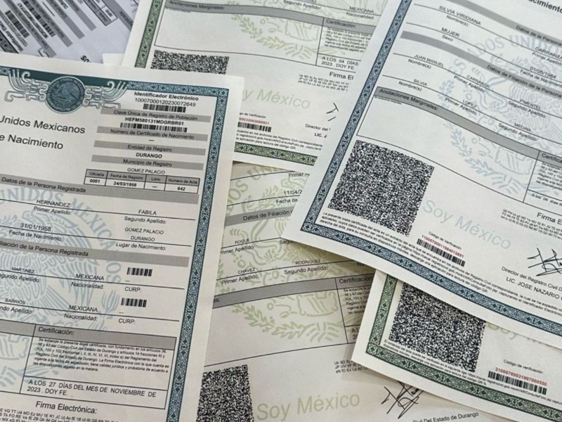 Detienen a hombre por venta de actas de nacimiento apócrifas