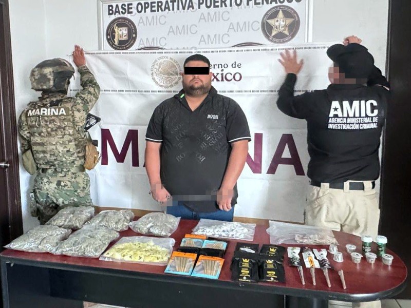 Detienen a hombre tras persecución; aseguran droga y vehículo