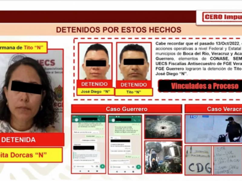 Detienen a mujer relacionada con extorsión de autobuses en Guerrero