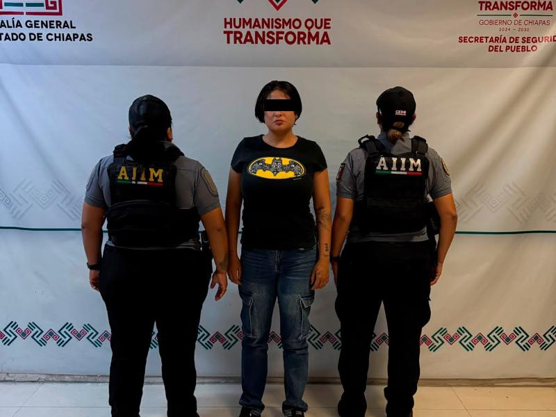 Detienen a presunta extorsionadora de Tamaulipas, por delitos cometidos en Chiapas