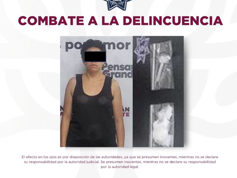 Detienen a presunta integrante de banda delictiva