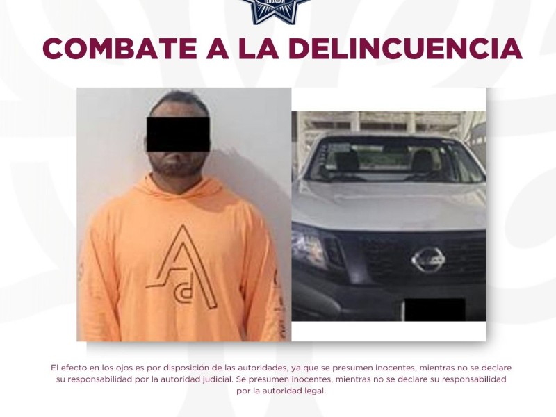 Detienen a presunto doble homicida en Tehuacán
