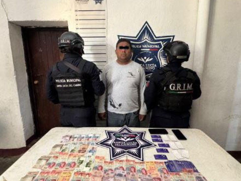 Detienen a presunto prestamista, grababa mujeres deudoras en Santa Lucía del Camino