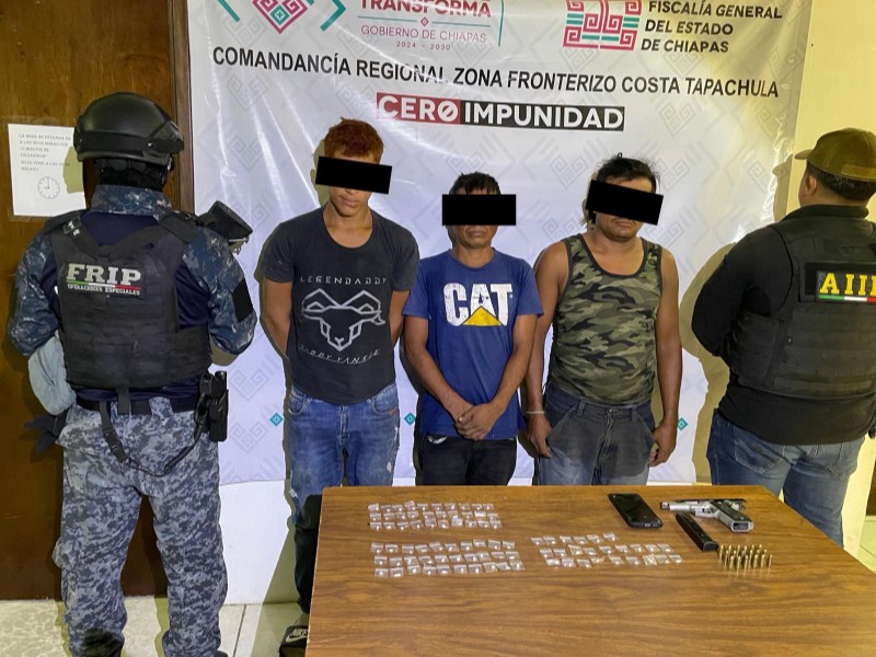 Detienen a presuntos integrantes del crimen organizado