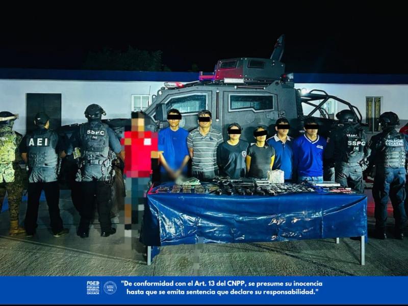 Detienen a siete personas por presuntos vínculos con seis homicidios en Juchitán