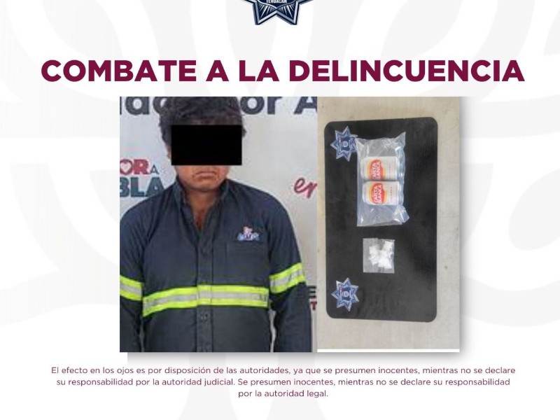 Detienen a sujeto con sustancias ilícitas en San Lorenzo