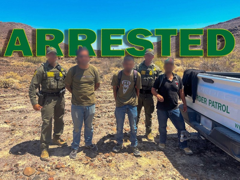 Detienen a tres migrantes en desierto de Arizona