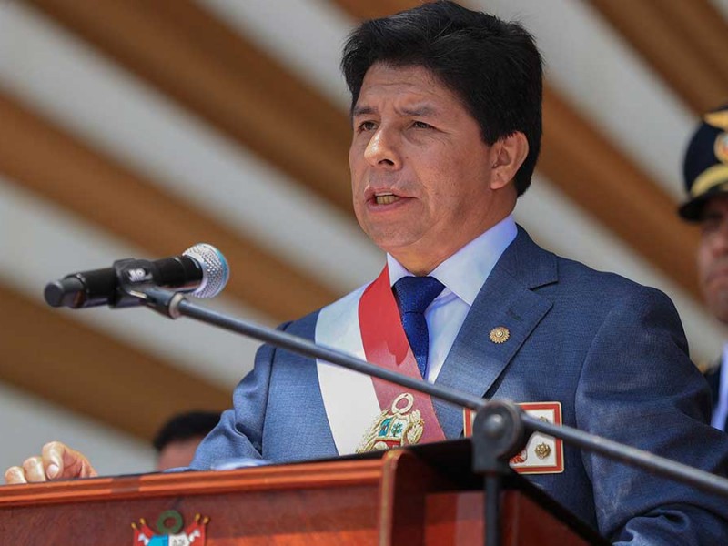 Detienen al presidente destituido de Perú, Pedro Castillo