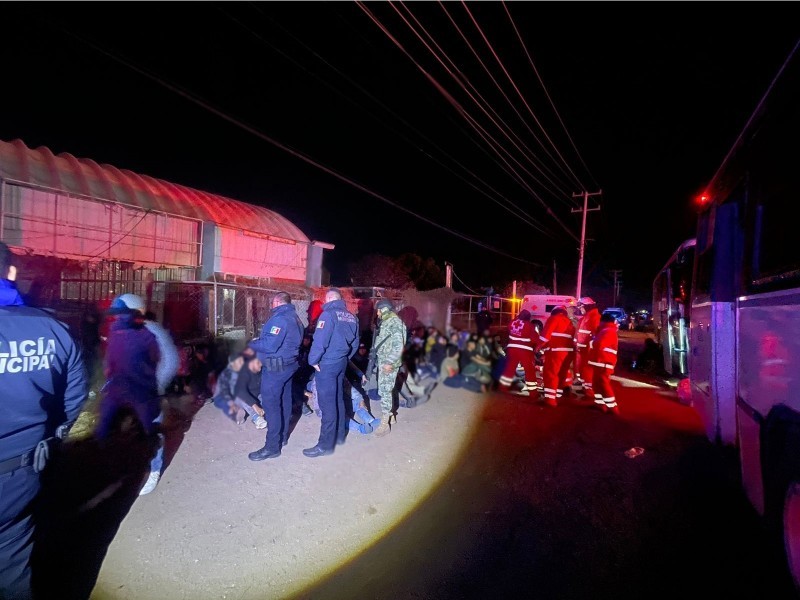 Detienen camiones con 410 migrantes en Cajeme, Sonora