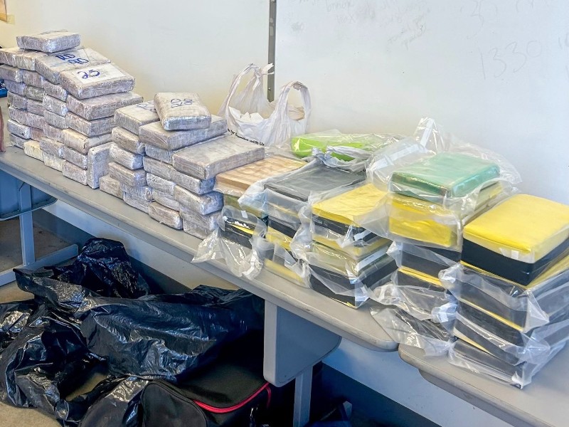 Detienen contrabando de 106 kilogramos de cocaína Detienen contrabando de 106 kilogramos de cocaína