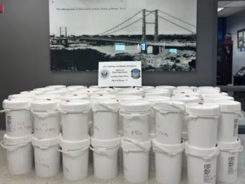 Detienen contrabando de Metanfetamina en garita de Texas