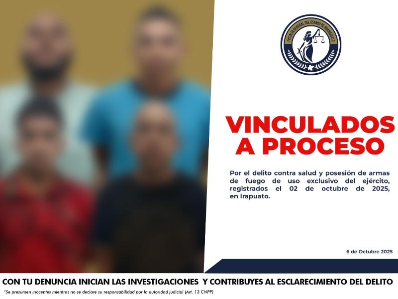 Detienen en Irapuato a cuatro sujetos, tenían armas y drogas