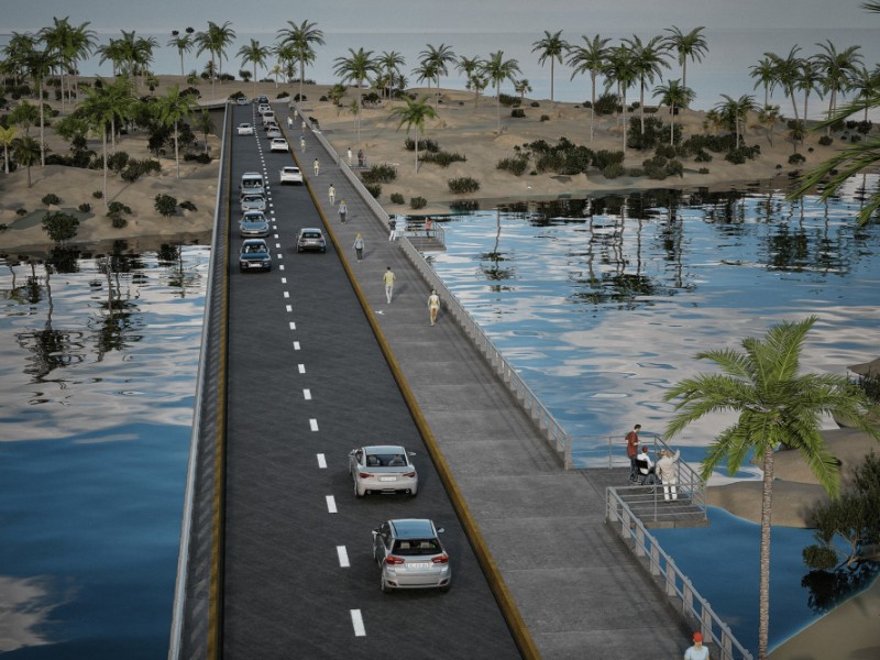 Detienen temporalmente construcción del puente Boca del Río-Bellavista