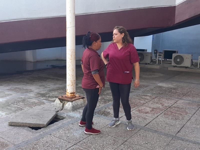 Detuvieron trabajos de limpieza por falta de pago en hospital de Veracruz