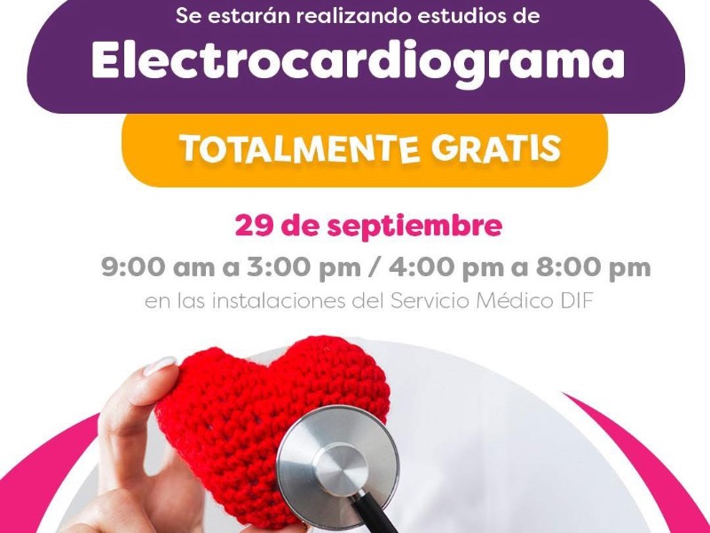 DIF Tuxpan realizará electrocardiogramas gratis por Día del Corazón