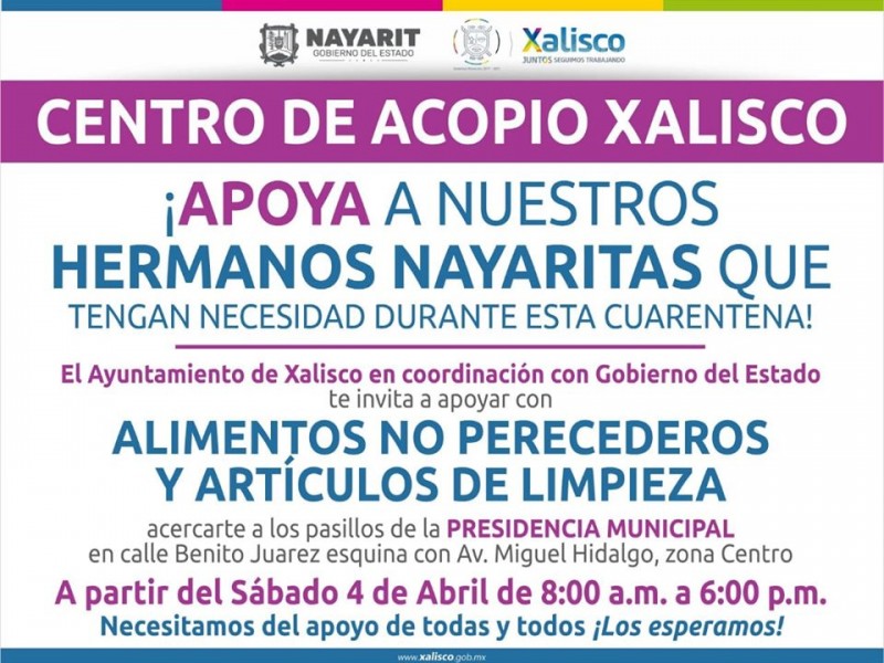 DIF Xalisco instala centro de acopio