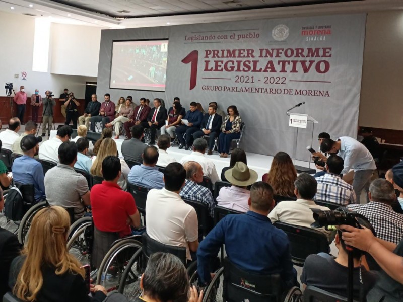 Diputados de Morena rinden informe Legislativo