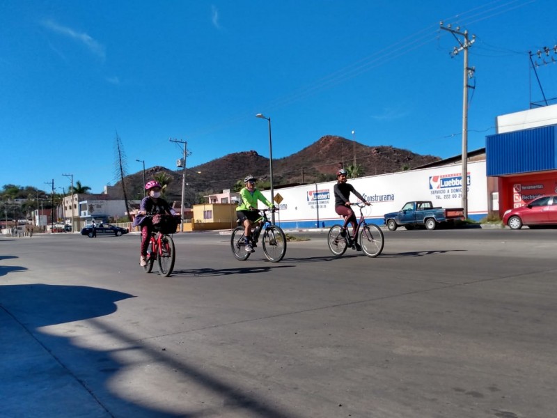 Disfrutan guaymenses de ciclovía