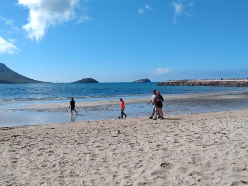 Disfrutan turistas de puente largo