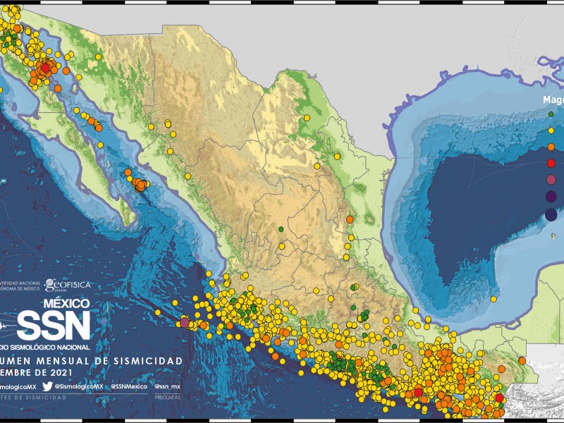 Disminuye 30% actividad sísmica de Oaxaca durante 2021