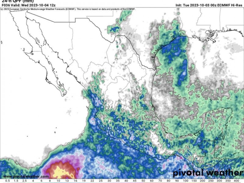 Disminuye la probabilidad de lluvias en próximas 24 horas