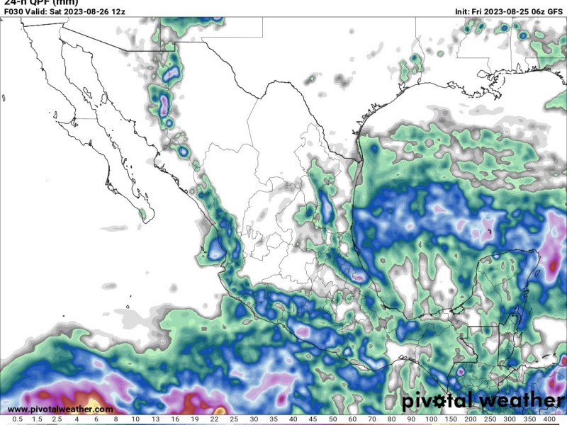 Disminuye ligeramente el potencial de  lluvias