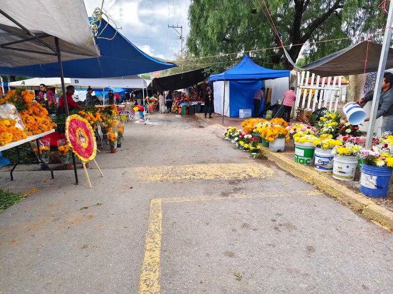 Disminuye participación de comerciantes en tianguis de Día de Muertos