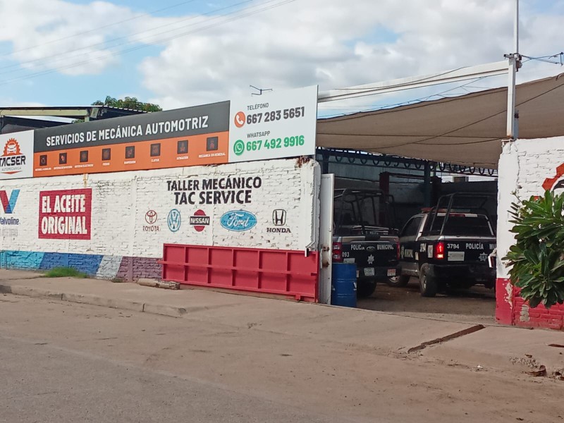 Disparan contra taller de vehículos de la policía en Culiacán