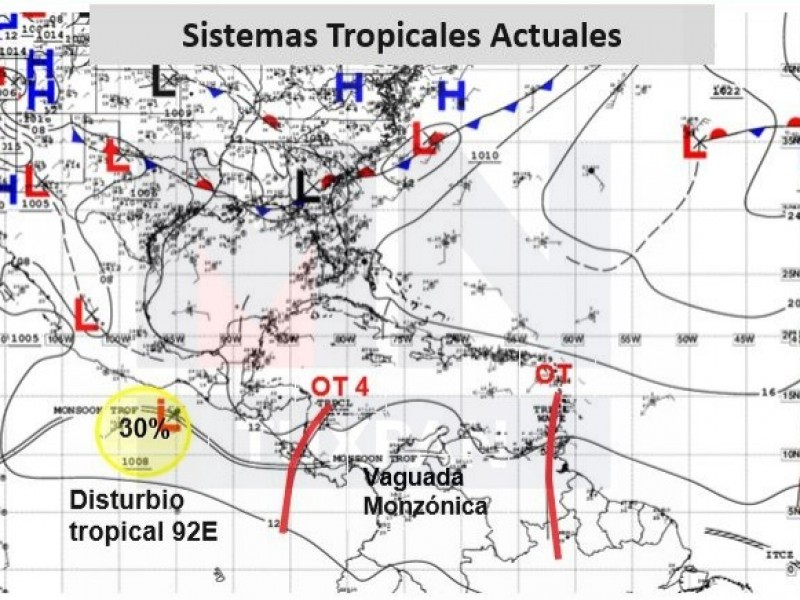 Disturbio Tropical 92E podría evolucionar a Ciclón Tropical