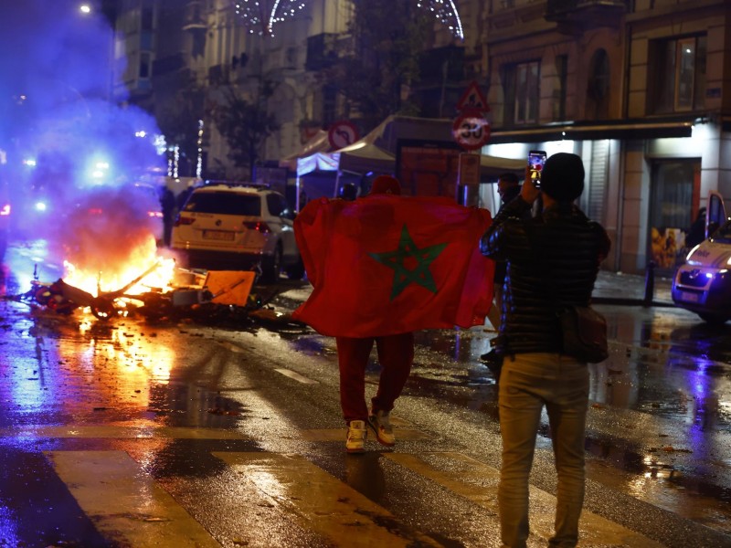 Disturbios en Bruselas por triunfo de Marruecos