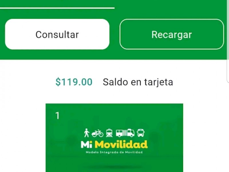 Divide opinión cobro para recargar tarjeta de Transporte Público