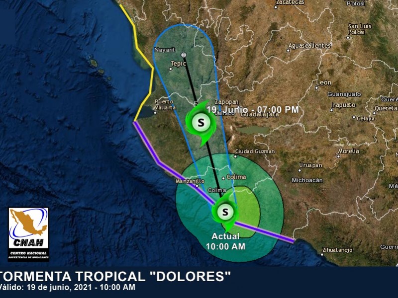 Dolores ingresó a tierra, dejará lluvias intensas en Nayarit