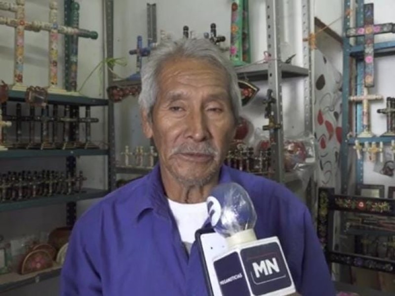Don Martín Pérez con 35 años de artesano en Chiapa