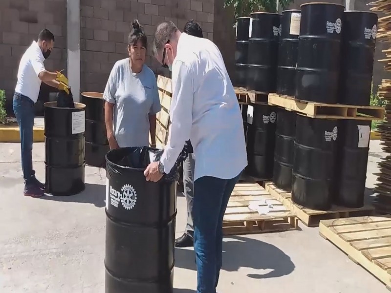 Dona Club Rotario Nogales industrial contenedores para basura