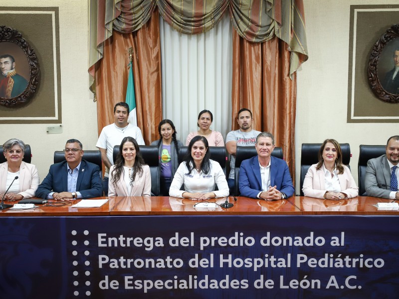 Donan terreno al Patronato del Hospital Pediátrico