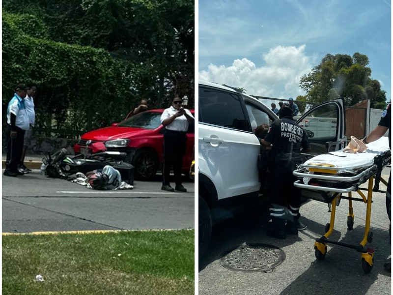Dos accidentes simultáneos en la avenida Bicentenario