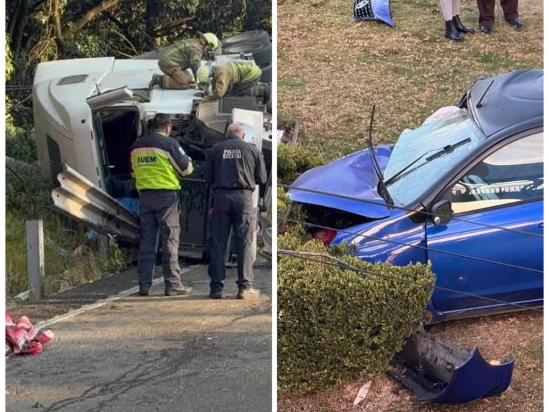 Dos accidentes viales dejan dos muertos en Toluca