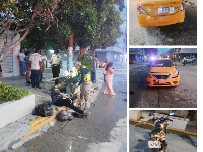 Dos accidentes viales en Salina Cruz dejan un lesionado y daños materiales