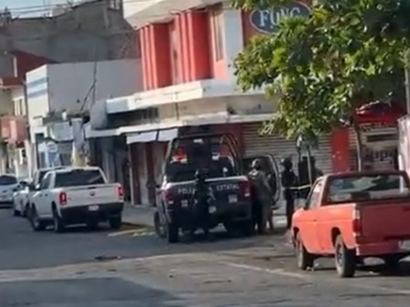 Dos ejecutados frente al mercado Obregón, en el centro de Colima