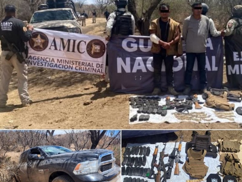 Dos hombres asegurados tras enfrentamiento con militares en el Sáric