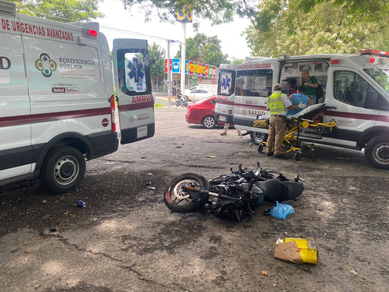 Dos lesionados por choque en la Gonzalo de Sandoval