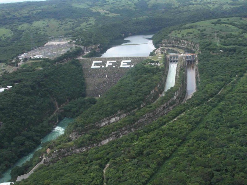 Dos presas en Chiapas con niveles por debajo del 36%