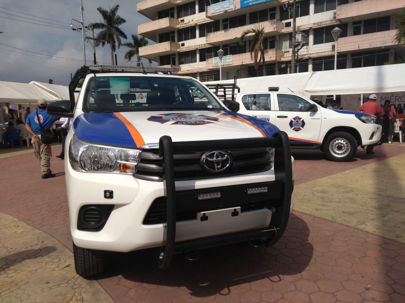 Dotan de unidades vehiculares a Protección Civil Tuxpan