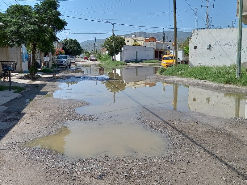 Drenaje colapsado obliga a vecinos a soportar malos olores