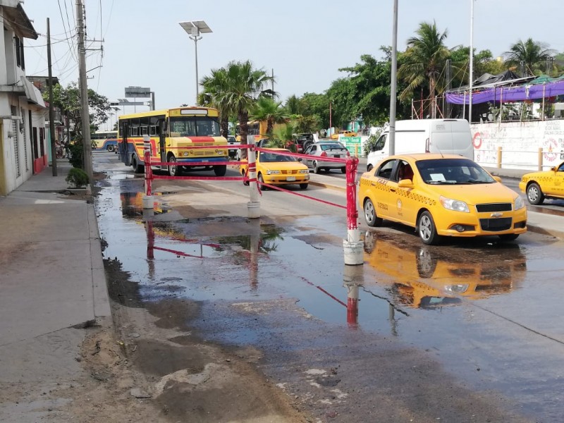 Drenajes colapsados una constante en Salina Cruz