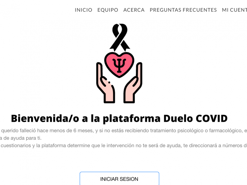 Duelo Covid, plataforma de apoyo a familiares de fallecidos