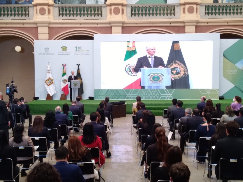 Durante informe se destacó aumento de matrícula en la UAEMéx